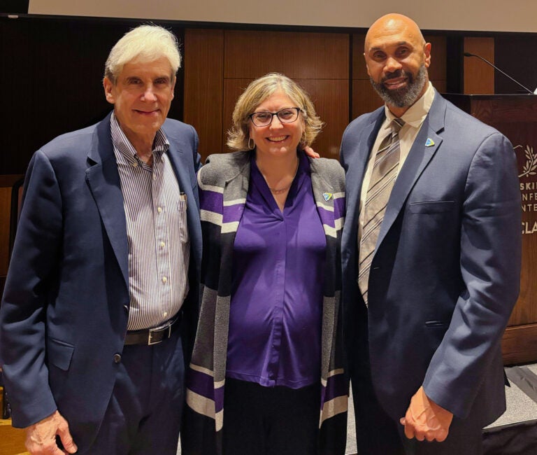 Incoming Chancellor Julio Frenk, Vice Provost for Teaching & Learning Erin Sanders O'Leary, and Interim Chancellor Darnell Hunt attended the 2024 Andrea L. Rich Night to Honor Teaching