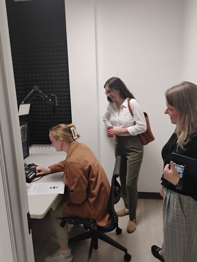 Instructors examine the Push Button Studio Setup