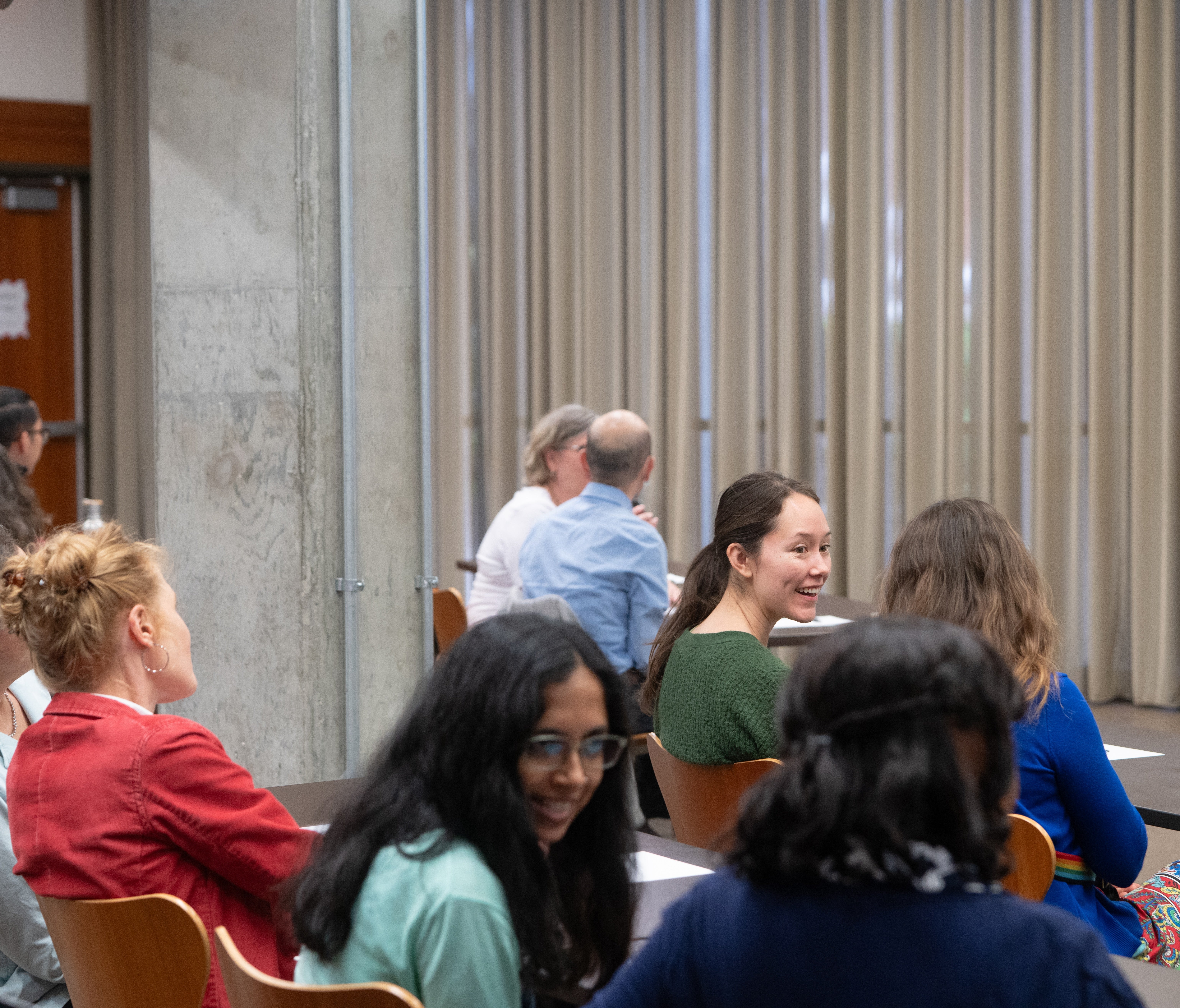 Photo of students discussing