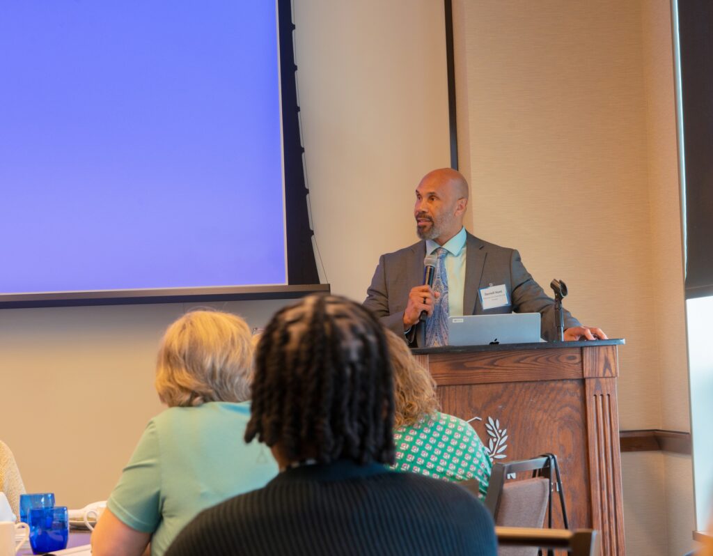 Photo of EVCP Darnell Hunt at a podium