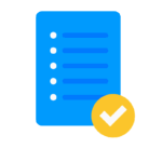 Graphic illustration of a piece of paper with bullet points