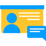 graphic of human outline and dialogue boxes