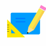 Animated graphic of pencil and paper with a straightedge