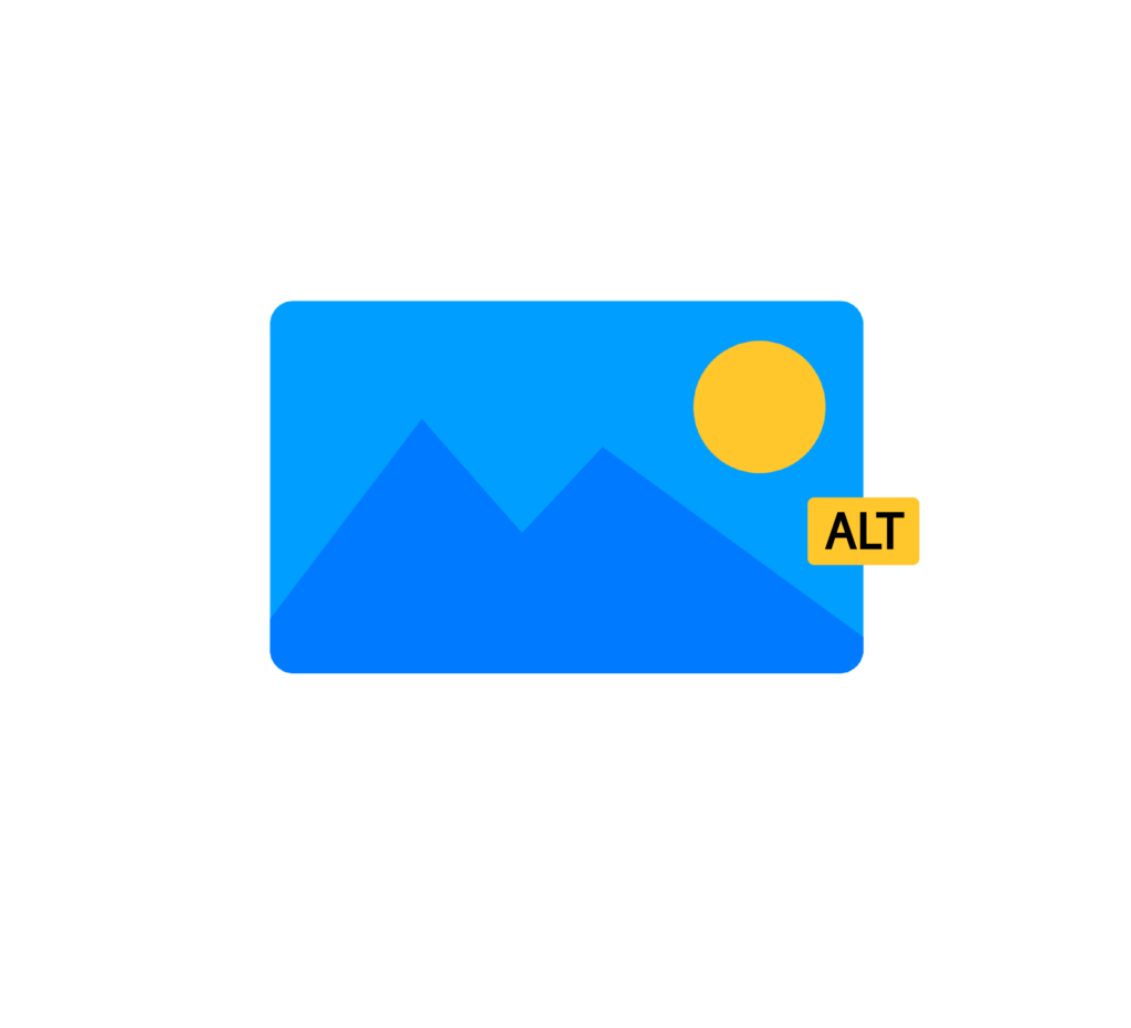 Animated photo labeled as having alt text to symbolize using alt text